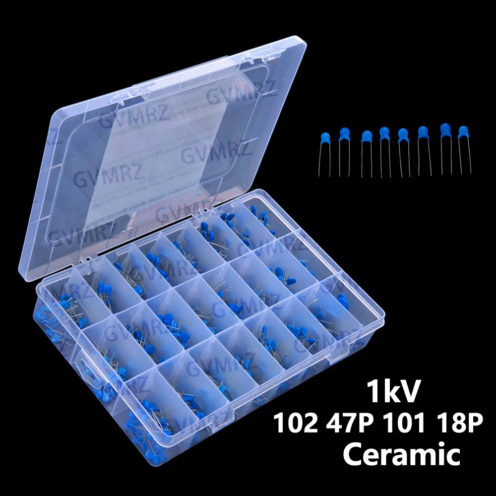 700PCS 101 18P Ceramic Capacitors 1kV 24 Values Capacitor Pack 103 Magnetic Plate 102 Ceramic Die 1000V High Voltage 102 47P
700PCS 101 18P Ceramic Capacitors 1kV 24 Values Capacitor Pack 103 Magnetic Plate 102 Ceramic Die 1000V High Voltage 102 47P