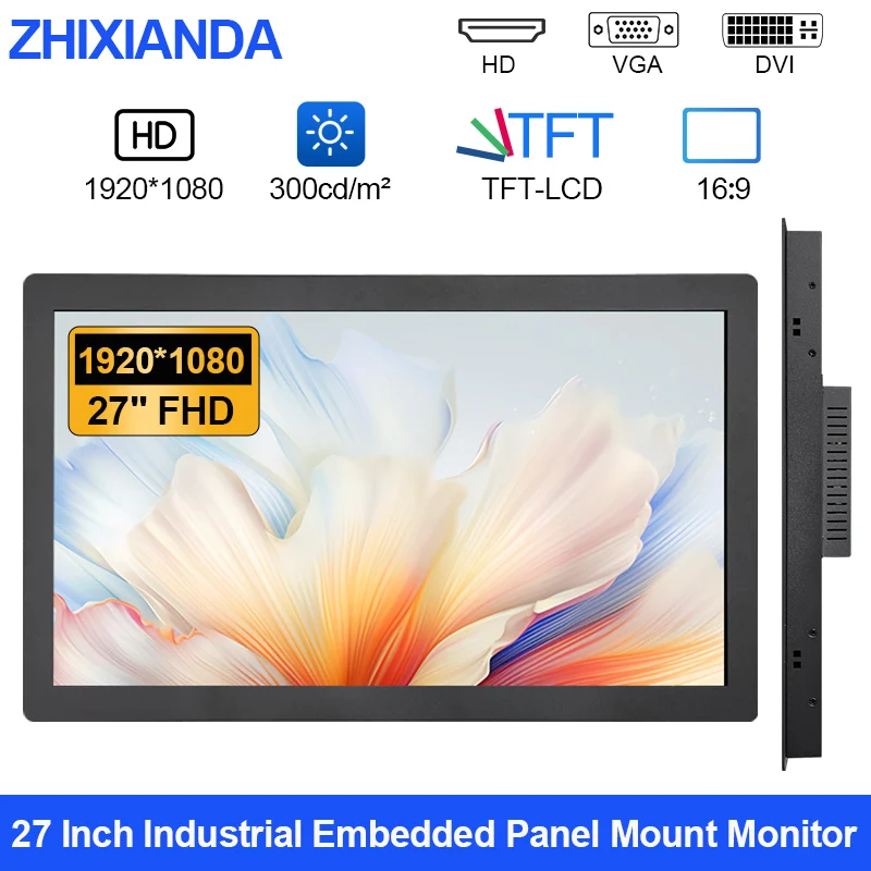 27 Inch 1920*1080 Embedded VESA Panel Mount Capacitive Touch Screen Monitor Industrial LCD Display HDMI VGA DVI Interface
27 Inch 1920*1080 Embedded VESA Panel Mount Capacitive Touch Screen Monitor Industrial LCD Display HDMI VGA DVI Interface