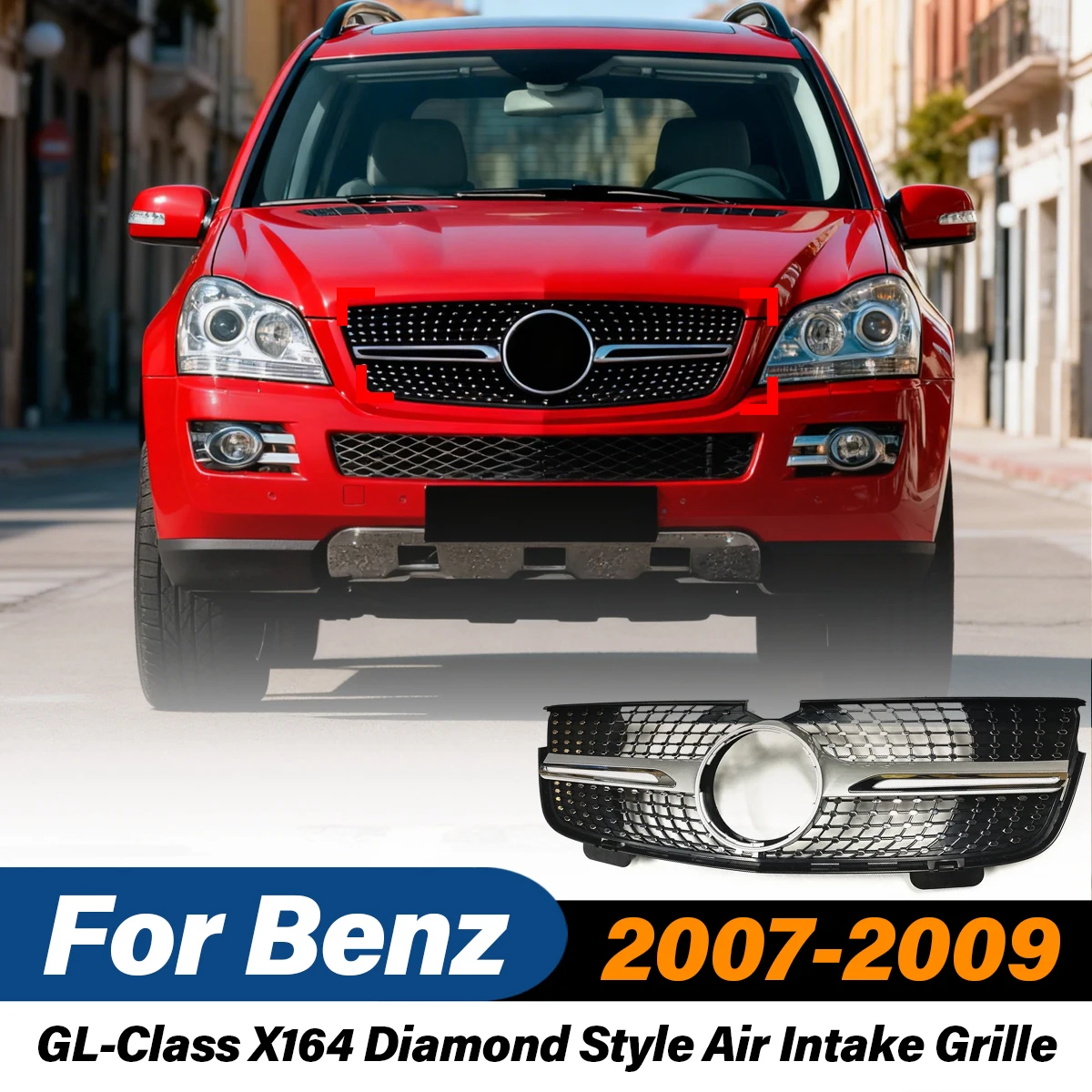 Для Benz GL-Class X164 2007 2008 2009, автомобильный ромбовидный стиль, воздухозаборник, передний бампер, вентиляционная решетка, комплект для модификации кузова
Для Benz GL-Class X164 2007 2008 2009, автомобильный ромбовидный стиль, воздухозаборник, передний бампер, вентиляционная решетка, комплект для модификации кузова