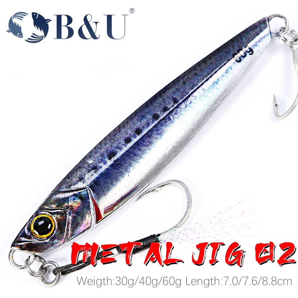 B&U Sea fishing Slow Jig Metal Jigging Spoon 3D Print Laser Artificial Bait Boat Fishing Jig Lures Super Hard Fish Fishing Lures
B&U Sea fishing Slow Jig Metal Jigging Spoon 3D Print Laser Artificial Bait Boat Fishing Jig Lures Super Hard Fish Fishing Lures