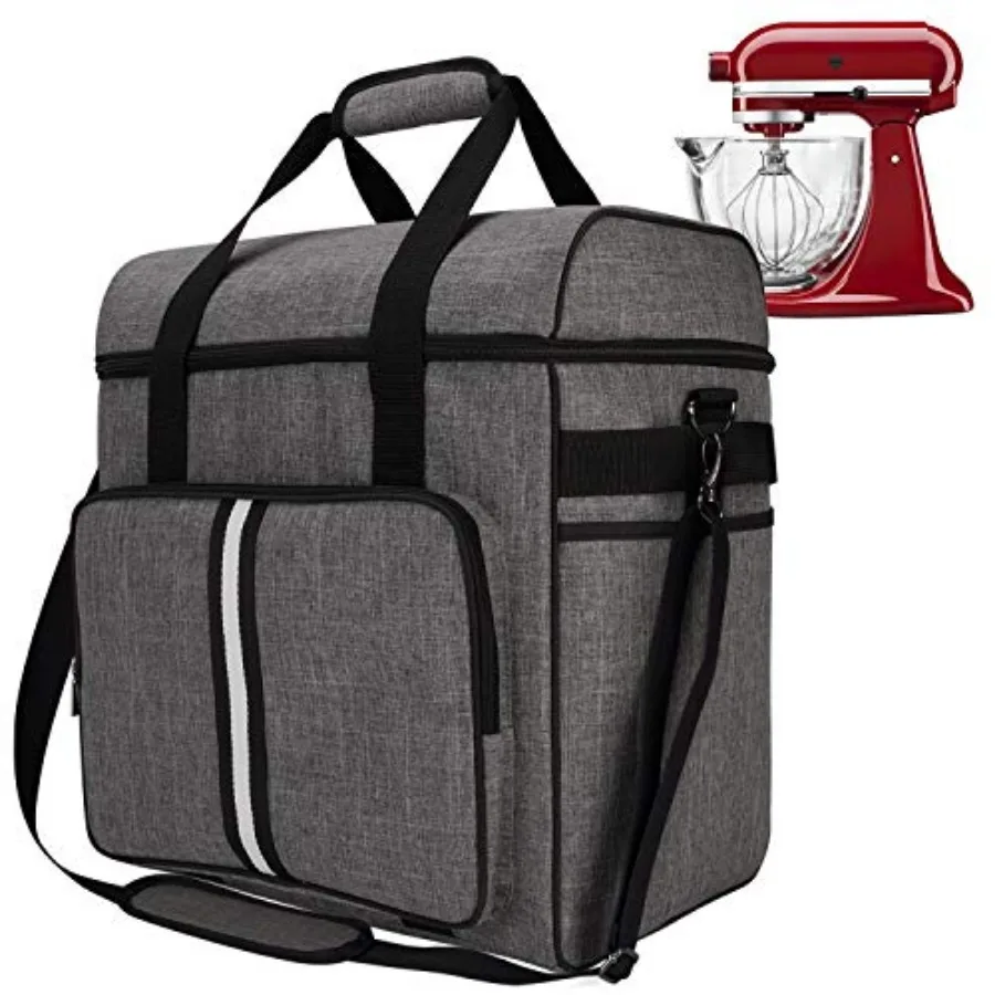 Heavy Duty Kitchen Mixer Cover for 6-8 Quart Stand Mixers 2-in-1 Shoulder and Hand Carrying Case with Accessory Pockets 15"x10.
Heavy Duty Kitchen Mixer Cover for 6-8 Quart Stand Mixers 2-in-1 Shoulder and Hand Carrying Case with Accessory Pockets 15"x10.