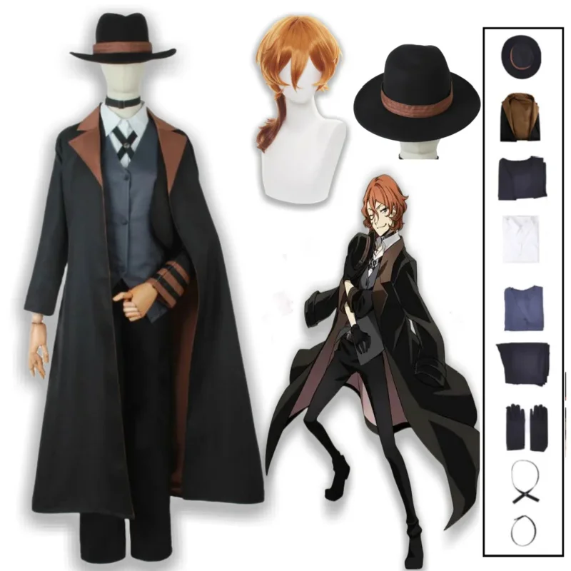 Костюм для косплея Bear's Den, аниме Bungo Stray Dogs Nakahara Chuuya, парик, шляпа, перчатка, куртка, брюки, наряды C, новинка 2025 г.
Костюм для косплея Bear's Den, аниме Bungo Stray Dogs Nakahara Chuuya, парик, шляпа, перчатка, куртка, брюки, наряды C, новинка 2025 г.