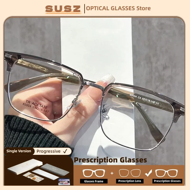 SUSZ Retro Eyebrow-shaped Reading Glasses for men Metal Anti Blue Light Photochromic Glasses Optical Lenses with Prescription
SUSZ Retro Eyebrow-shaped Reading Glasses for men Metal Anti Blue Light Photochromic Glasses Optical Lenses with Prescription