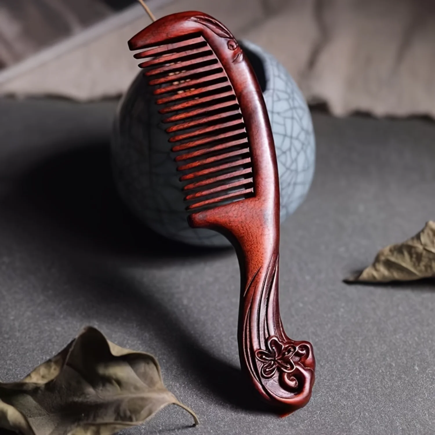 Rosewood Carved Comb, Traditional Style Wooden Craft, Antique Design Massage Hair Comb with Tassel, Ideal Gift for Holidays
Rosewood Carved Comb, Traditional Style Wooden Craft, Antique Design Massage Hair Comb with Tassel, Ideal Gift for Holidays