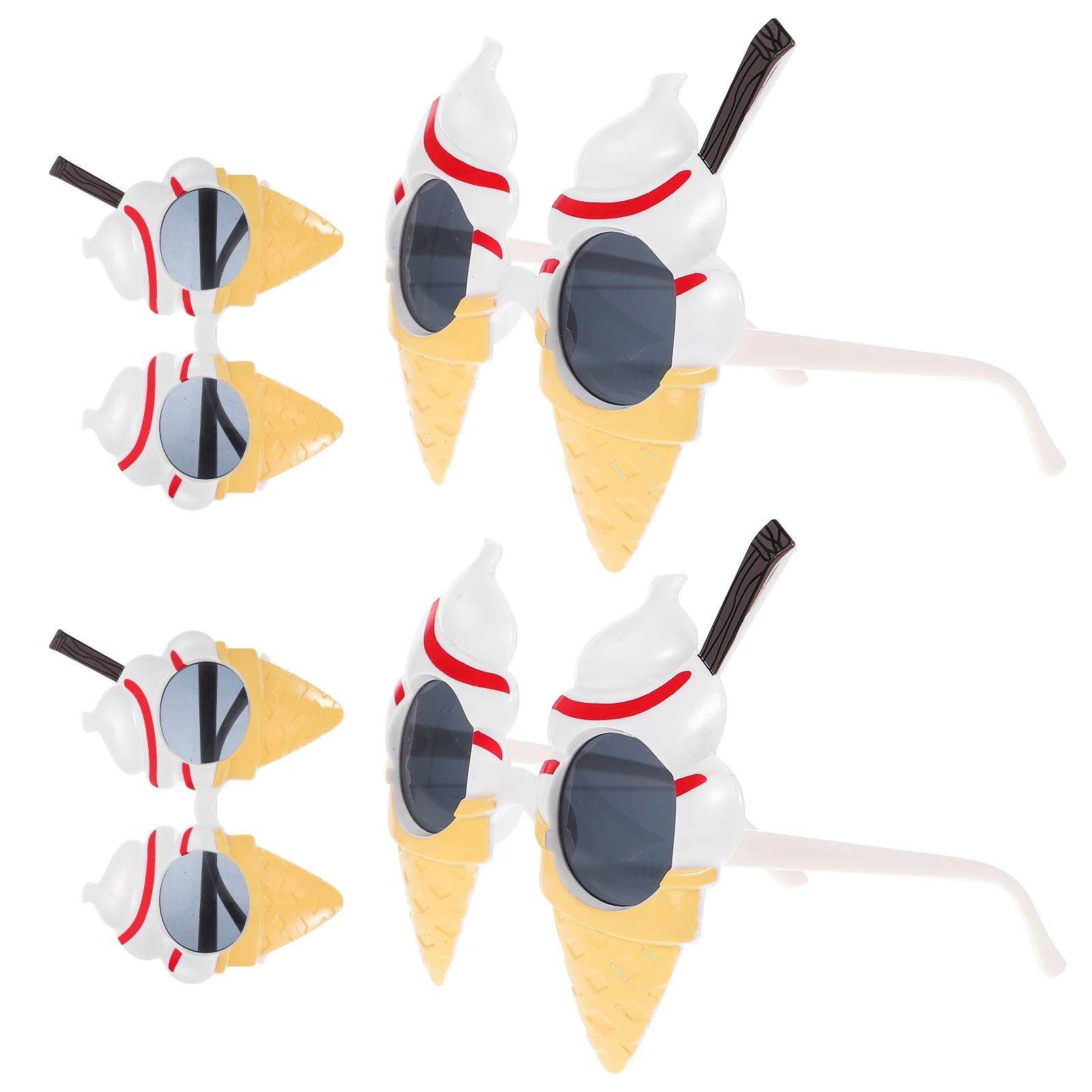 4 Pcs Party Glasses Ice Cream Cone Eyeglasses Plastic Funny Photo Prop Birthday Supplies Summer Pool Festivals Costumes
4 Pcs Party Glasses Ice Cream Cone Eyeglasses Plastic Funny Photo Prop Birthday Supplies Summer Pool Festivals Costumes