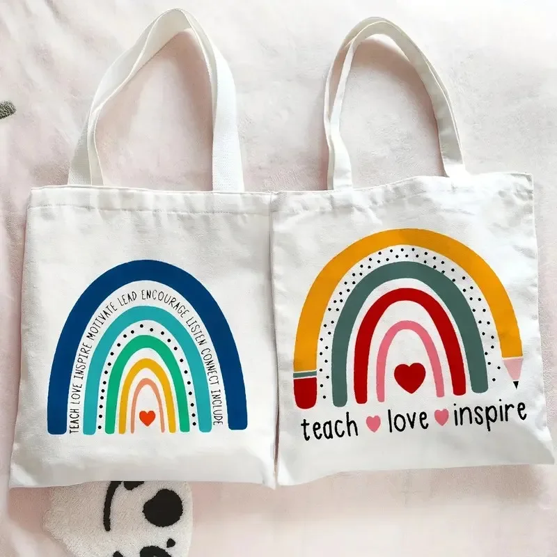 Women's Canvas School Bags Tote Bags for Libraries and Schools Shopping Bags with Rainbow Love Series Ideal for Teacher Gifts
Women's Canvas School Bags Tote Bags for Libraries and Schools Shopping Bags with Rainbow Love Series Ideal for Teacher Gifts