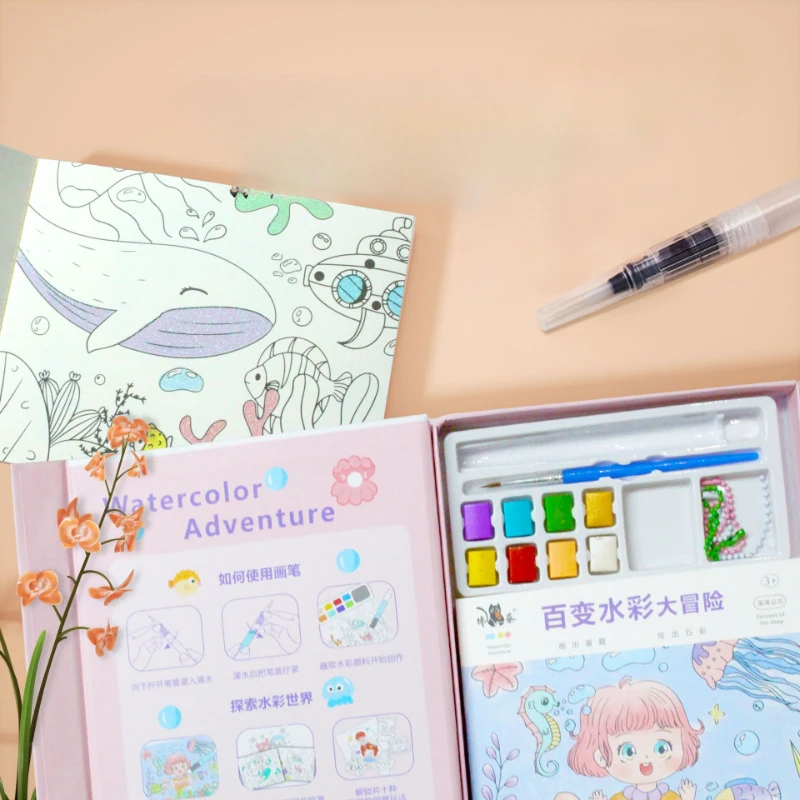 Watercolor Candy Children's Coloring Book Watercolor Picture Book Coloring Picture Book Coloring Water Powder Note
Watercolor Candy Children's Coloring Book Watercolor Picture Book Coloring Picture Book Coloring Water Powder Note