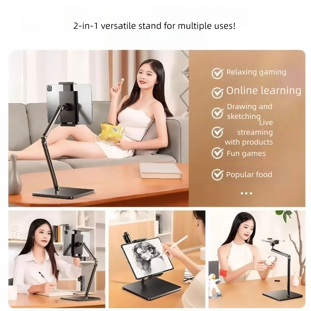 Foldable Tablet Stand 360° Rotation Adjustable Lazy Viewing Stand Anti-slip Base Desktop Live Streaming Holder
Foldable Tablet Stand 360° Rotation Adjustable Lazy Viewing Stand Anti-slip Base Desktop Live Streaming Holder
