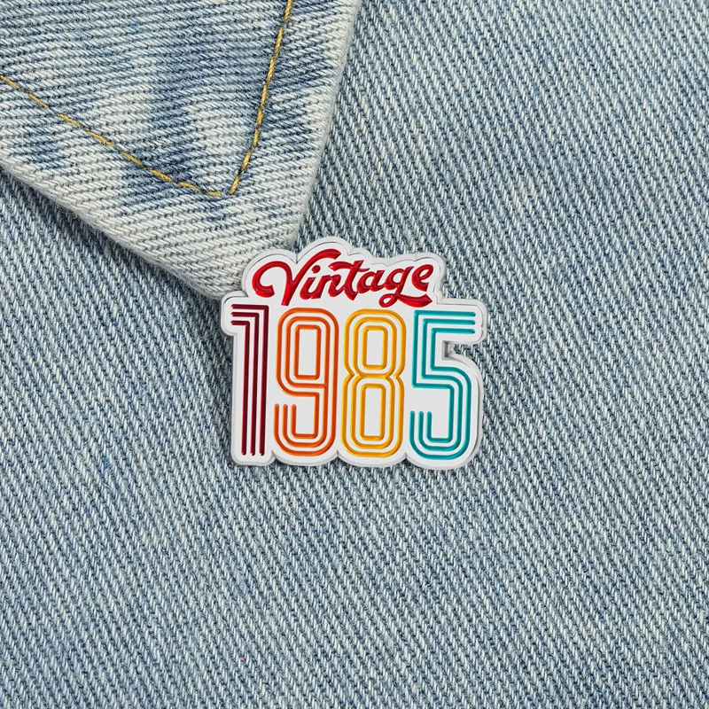 1985 Retro Colorful Letter Enamel Pin cartoon metal Badge on Backpack Clothing Accessories Fashion Jewelry
1985 Retro Colorful Letter Enamel Pin cartoon metal Badge on Backpack Clothing Accessories Fashion Jewelry