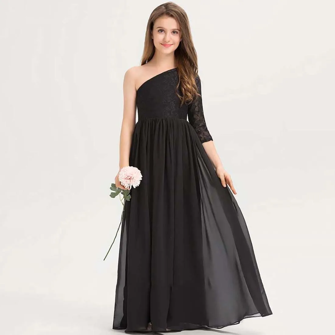 YZYmanualroom Chiffon Lace Junior Bridesmaid Dress A-line One Shoulder Floor-Length 2-15T
YZYmanualroom Chiffon Lace Junior Bridesmaid Dress A-line One Shoulder Floor-Length 2-15T