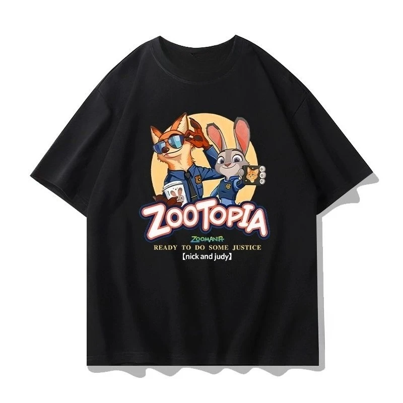 Zootopia 1 Element Loose Comfortable and Casual Printed Pattern Pure Cotton Short-sleeved T-shirt for Both Men and Women
Zootopia 1 Element Loose Comfortable and Casual Printed Pattern Pure Cotton Short-sleeved T-shirt for Both Men and Women