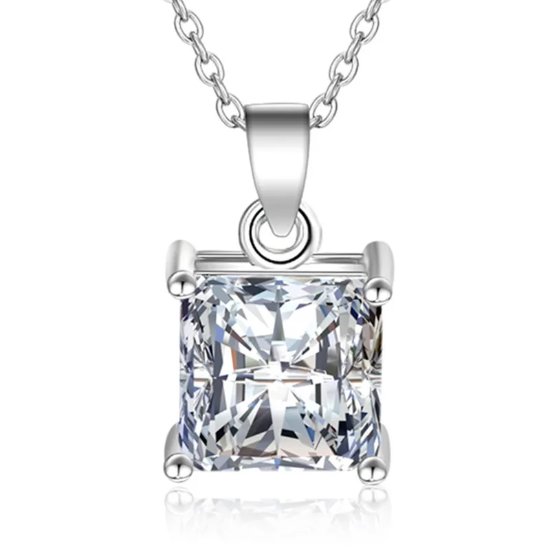 100% 925 Sterling Silver 6*6mm 1.2CT Moissanite Diamond Pendant Necklace Sparkling Wedding Party Fine Jewelry Xmas Gifts
100% 925 Sterling Silver 6*6mm 1.2CT Moissanite Diamond Pendant Necklace Sparkling Wedding Party Fine Jewelry Xmas Gifts