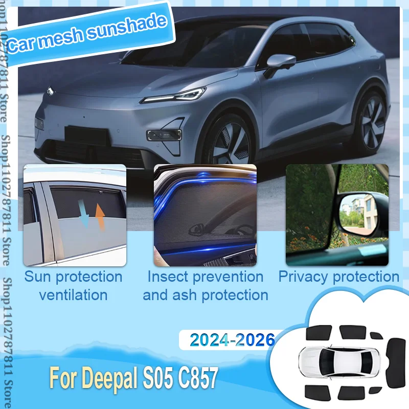 For Deepal S05 C857 2024-2026 Car Mesh Shades Window Sunshades Sunscreen Privacy Curtains Sun Visors Mosquitos Auto Accessories
For Deepal S05 C857 2024-2026 Car Mesh Shades Window Sunshades Sunscreen Privacy Curtains Sun Visors Mosquitos Auto Accessories