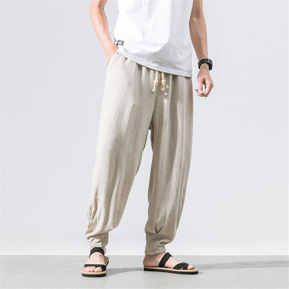 Summer Linen Pants Men Fashion Casual Chinese Style Pants Loose Male Solid Color Trousers Elastic Waist
Summer Linen Pants Men Fashion Casual Chinese Style Pants Loose Male Solid Color Trousers Elastic Waist