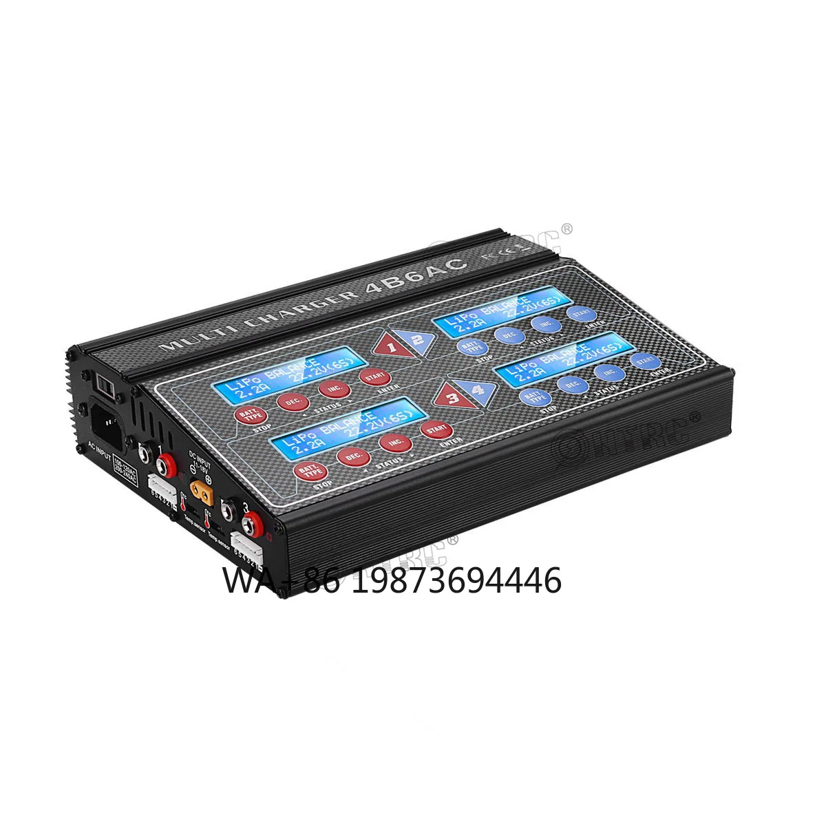 Professional 4B6AC Quattro B6AC 6A 80W*4 Discharger for 1-6s LiPo/Lion/LiFe Battery Charger RC Battery Balance Charger
Professional 4B6AC Quattro B6AC 6A 80W*4 Discharger for 1-6s LiPo/Lion/LiFe Battery Charger RC Battery Balance Charger