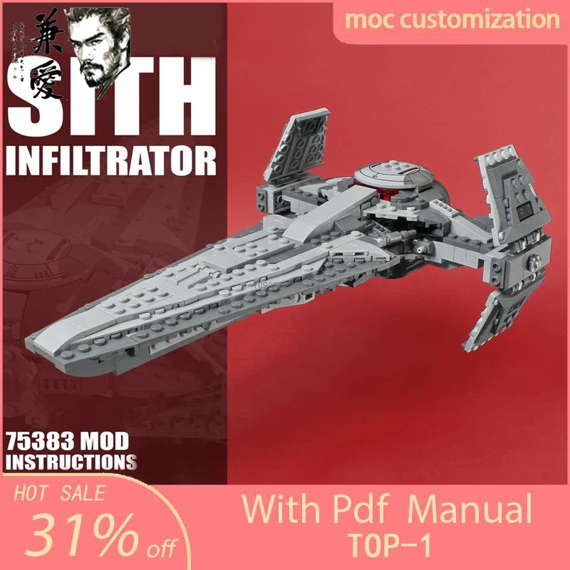 Star Plan MOC 640 шт. Sith Infiltrator 75383 MOD Fighter SpaceShip Боевая модель Строительные блоки Образовательная сборка DIY Модель игрушки
Star Plan MOC 640 шт. Sith Infiltrator 75383 MOD Fighter SpaceShip Боевая модель Строительные блоки Образовательная сборка DIY Модель игрушки