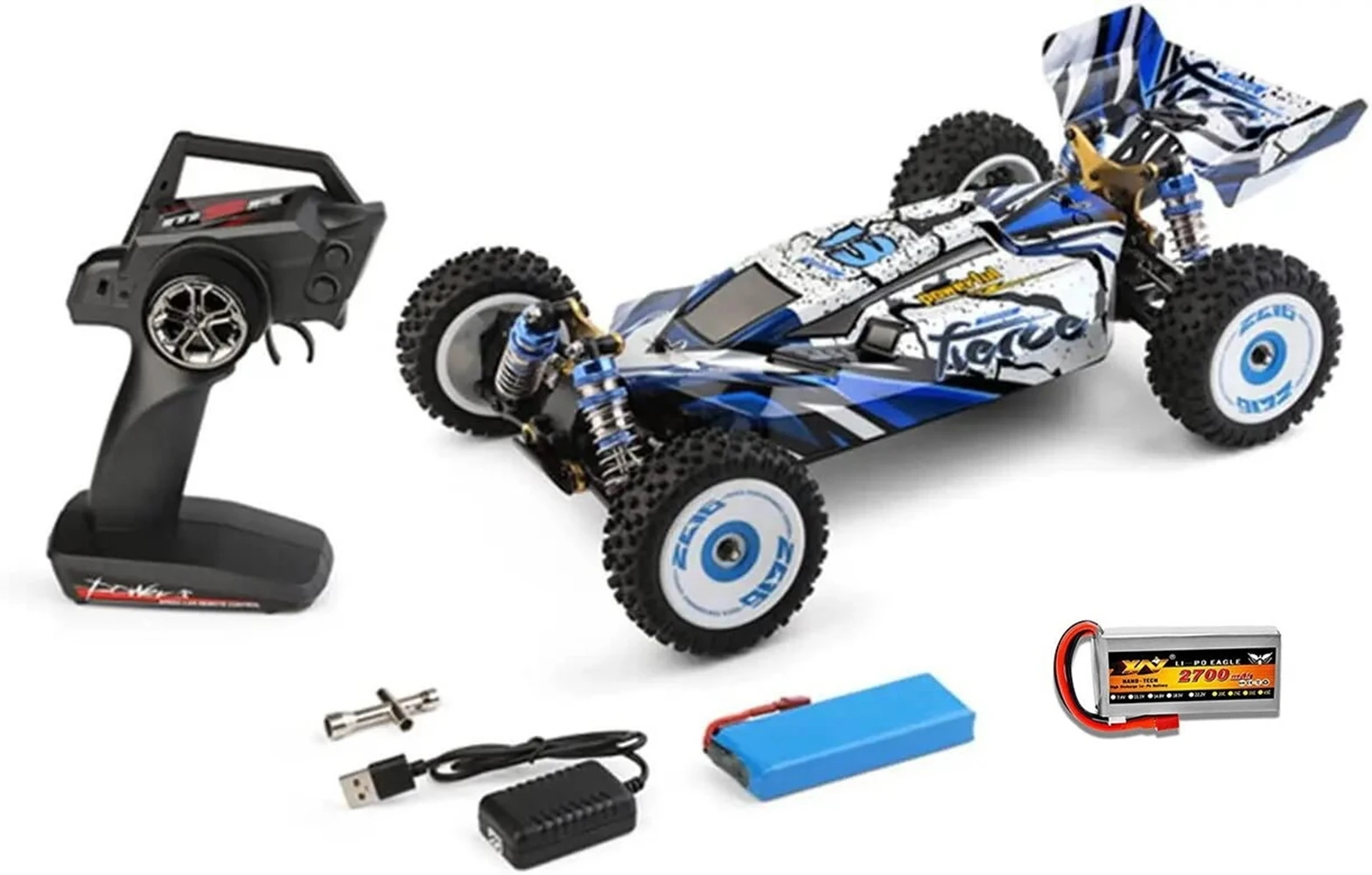 Ultra high speed brushless RC car 75KMH large 1/12 ratio four-wheel drive off-road vehicle (dual battery version) with an additi
Ultra high speed brushless RC car 75KMH large 1/12 ratio four-wheel drive off-road vehicle (dual battery version) with an additi