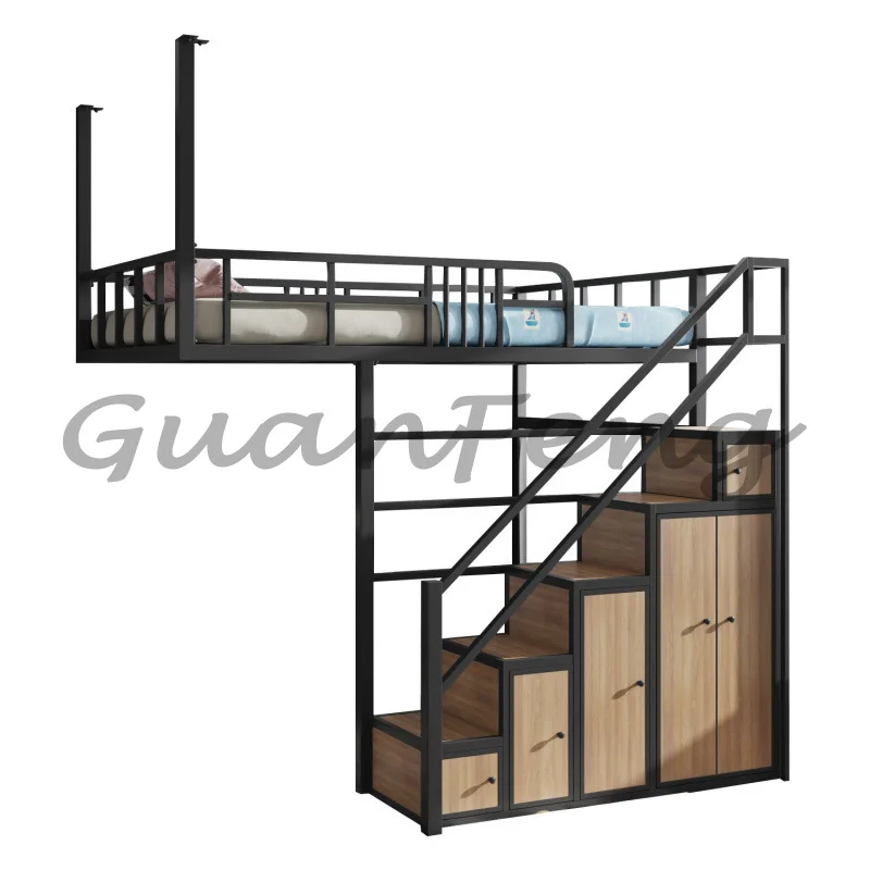 Loft multifunctional wrought iron hammock space-saving semi-floor apartment elevated loft student dormitory cabinet ladder bed
Loft multifunctional wrought iron hammock space-saving semi-floor apartment elevated loft student dormitory cabinet ladder bed