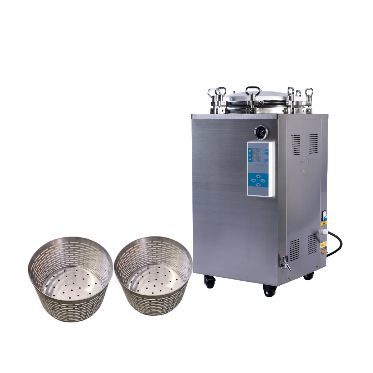 35 50 75 100 120 150 Liter Pressure Steam Sterilizer Vertical Autoclave for Lab Medical Industrial Food
35 50 75 100 120 150 Liter Pressure Steam Sterilizer Vertical Autoclave for Lab Medical Industrial Food