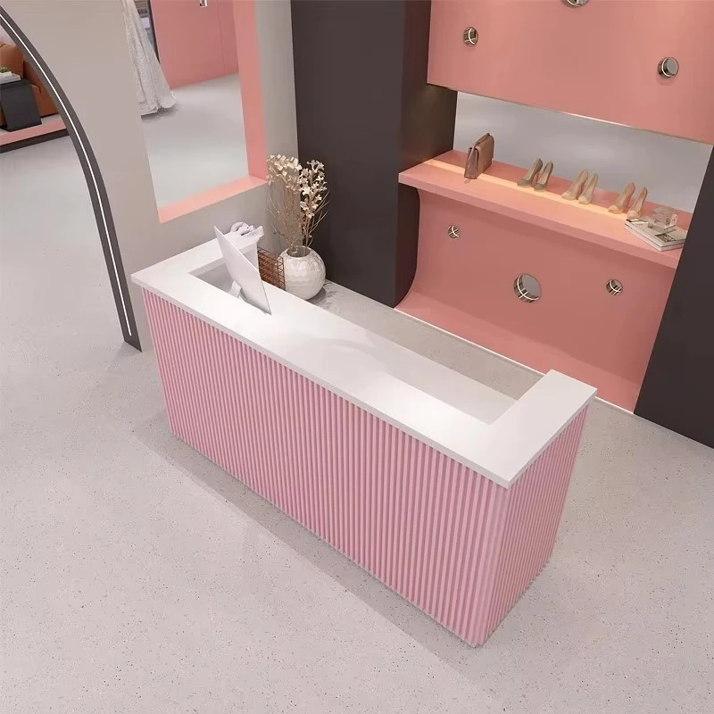 Hot Sale Office Furniture Pink Desk Tables Set Oficina Scrivania Rezeption Modern Front Desk Reception Desk Beauty Salon
Hot Sale Office Furniture Pink Desk Tables Set Oficina Scrivania Rezeption Modern Front Desk Reception Desk Beauty Salon