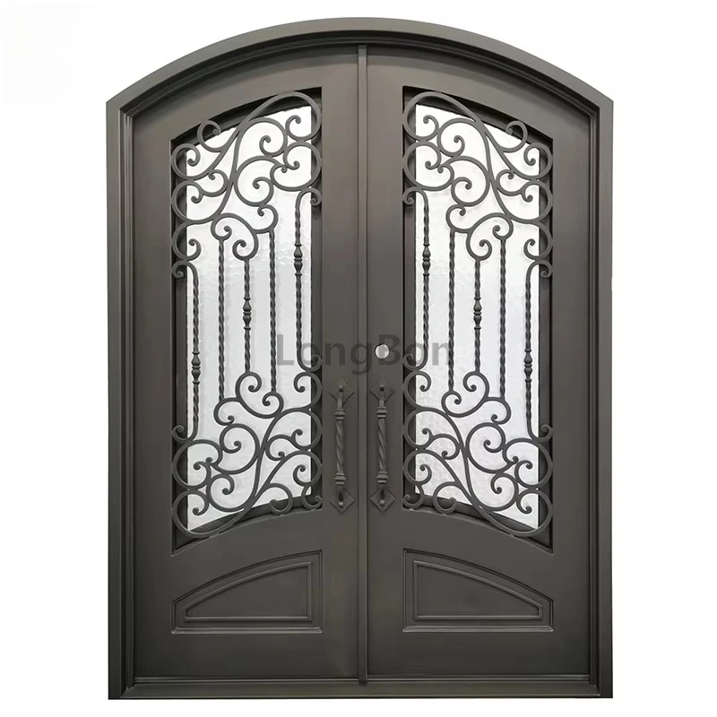 Villa Decoration Features Best Top Arched Rust-proof Cast Iron Door Art FRP Outer Front Door
Villa Decoration Features Best Top Arched Rust-proof Cast Iron Door Art FRP Outer Front Door