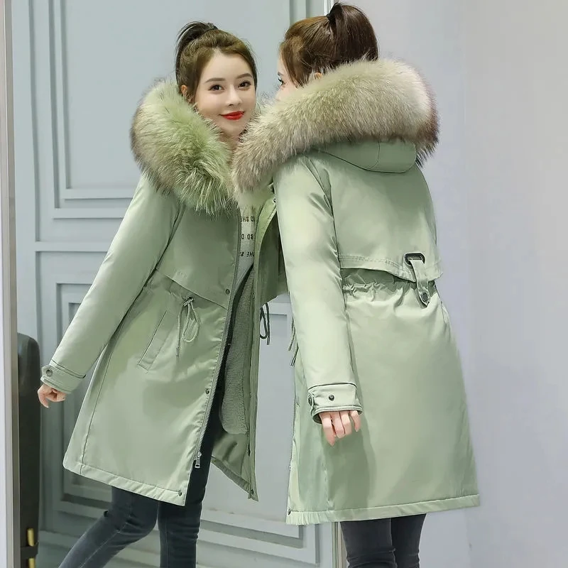 Winter New Jacket Women Parkas Mid-length fleece padded padded Jacket Female Fur Collar Thick Warm Snow Wear Padded Parka 6XL
Winter New Jacket Women Parkas Mid-length fleece padded padded Jacket Female Fur Collar Thick Warm Snow Wear Padded Parka 6XL
