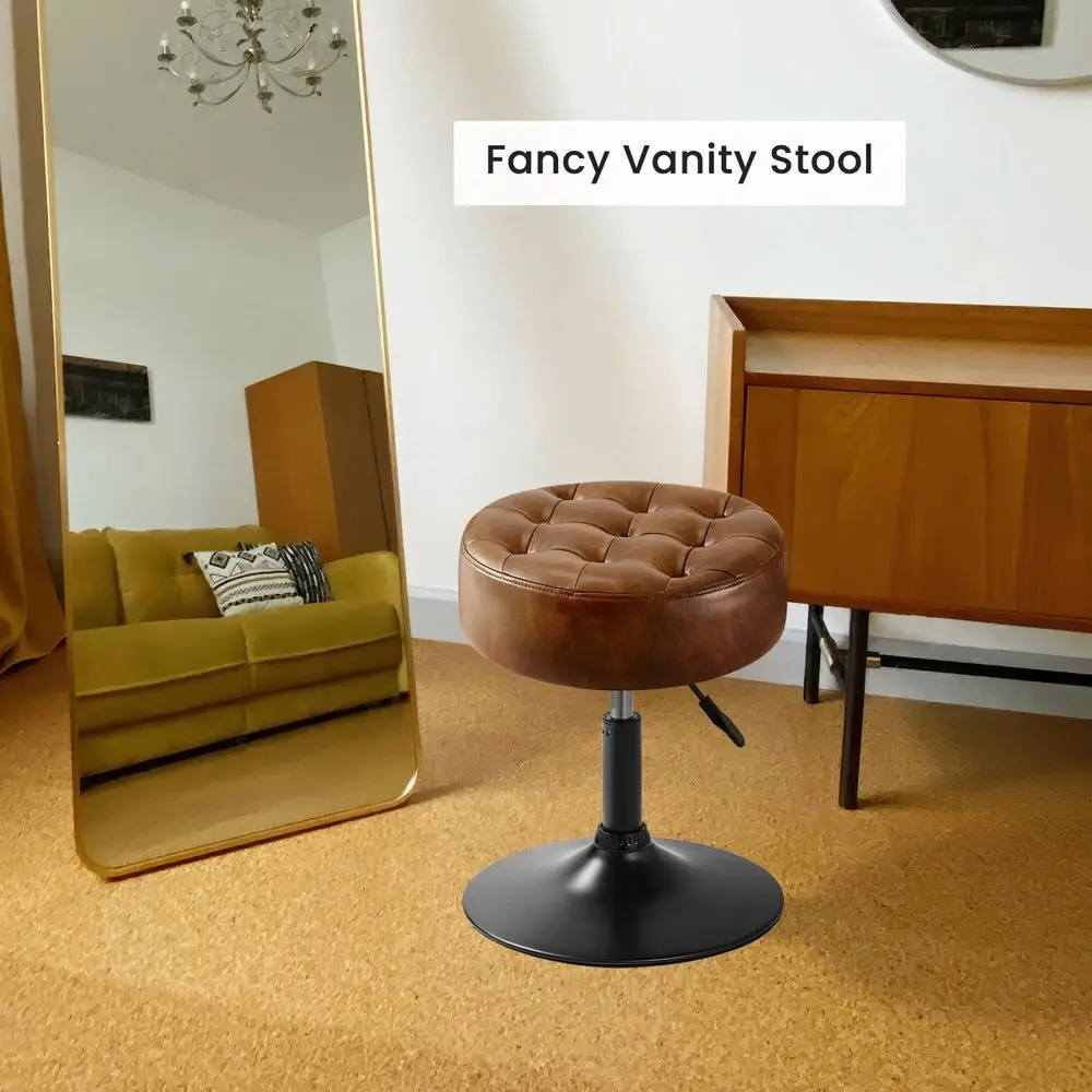 Modern Faux Leather 360Swivel Round Ottoman Stool,Comfortable 16 Tufted Vanity Stool,Upholstered Padded Accent Stool For Makeup
Modern Faux Leather 360Swivel Round Ottoman Stool,Comfortable 16 Tufted Vanity Stool,Upholstered Padded Accent Stool For Makeup