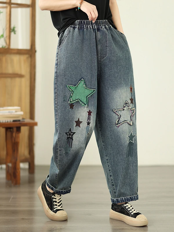 Loose Casual Embroidered Denim Harlan Pants Fashionable Dad Jeans All-Match Spring Summer New Arrival plus Size Women's Jeans
Loose Casual Embroidered Denim Harlan Pants Fashionable Dad Jeans All-Match Spring Summer New Arrival plus Size Women's Jeans