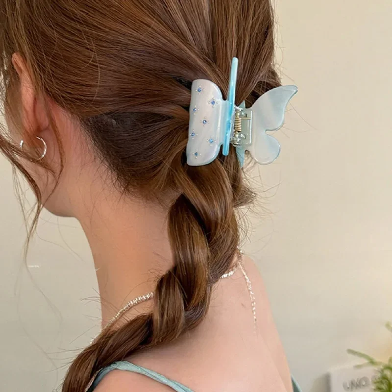 Fairy Blue Mermaid Color Hair Claw Clips Butterfly Rhinestone Crab Hair Clip Hairpin Princess Korean Hair Accessories for Women
Fairy Blue Mermaid Color Hair Claw Clips Butterfly Rhinestone Crab Hair Clip Hairpin Princess Korean Hair Accessories for Women