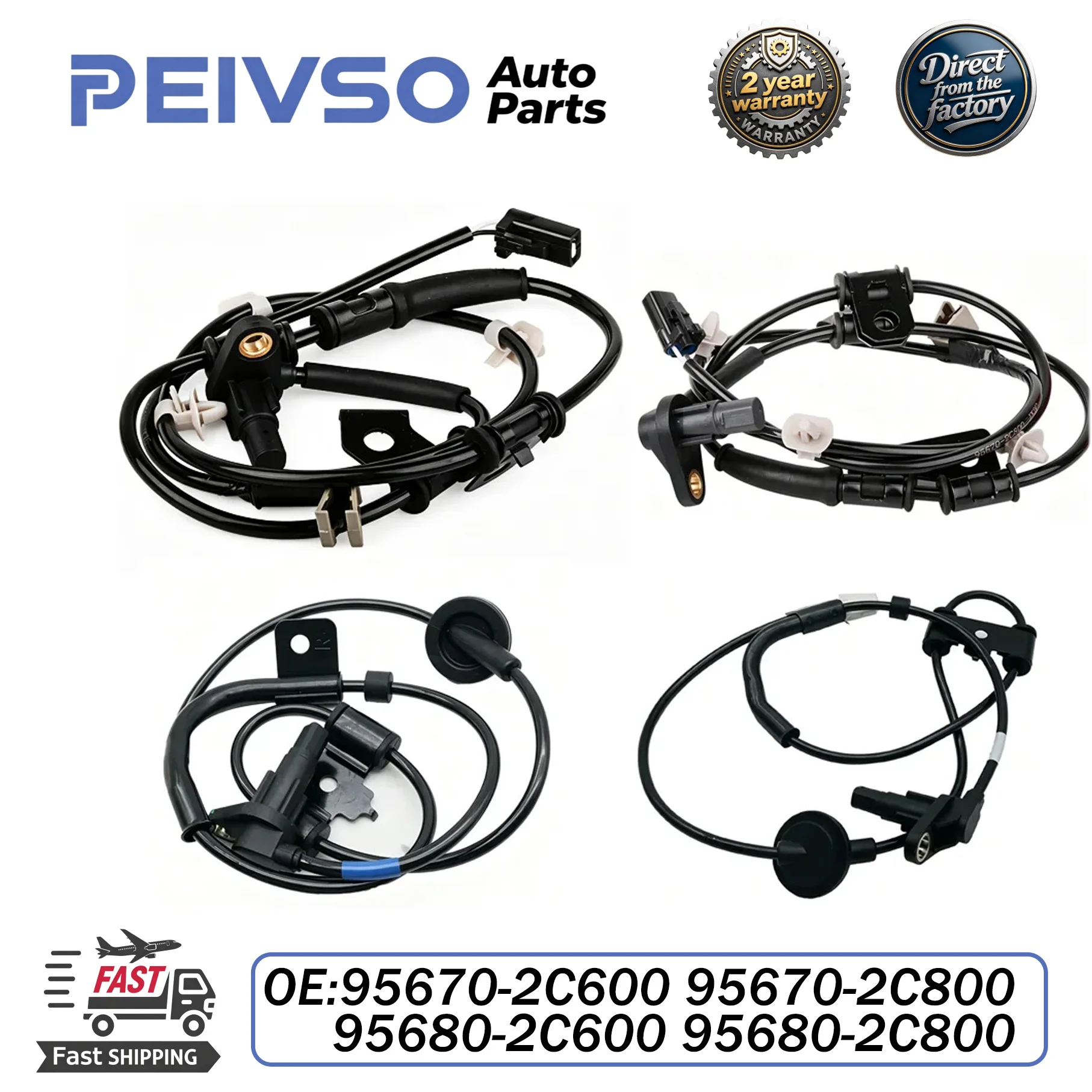 PEIVSO 95670-2C600 95670-2C800 ABS Speed Sensor Front Rear LH/RH for Hyundai Tiburon 2005-2008 2.0L 2.7L 956802C600 956802C800
PEIVSO 95670-2C600 95670-2C800 ABS Speed Sensor Front Rear LH/RH for Hyundai Tiburon 2005-2008 2.0L 2.7L 956802C600 956802C800