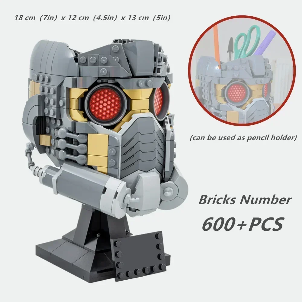 Hot Toys MARVEL Set Avengers Building Blocks Bricks Superheroes Star-Lord's Helmet Model Compatible 76251 Boys Home Gifts Kids
Hot Toys MARVEL Set Avengers Building Blocks Bricks Superheroes Star-Lord's Helmet Model Compatible 76251 Boys Home Gifts Kids