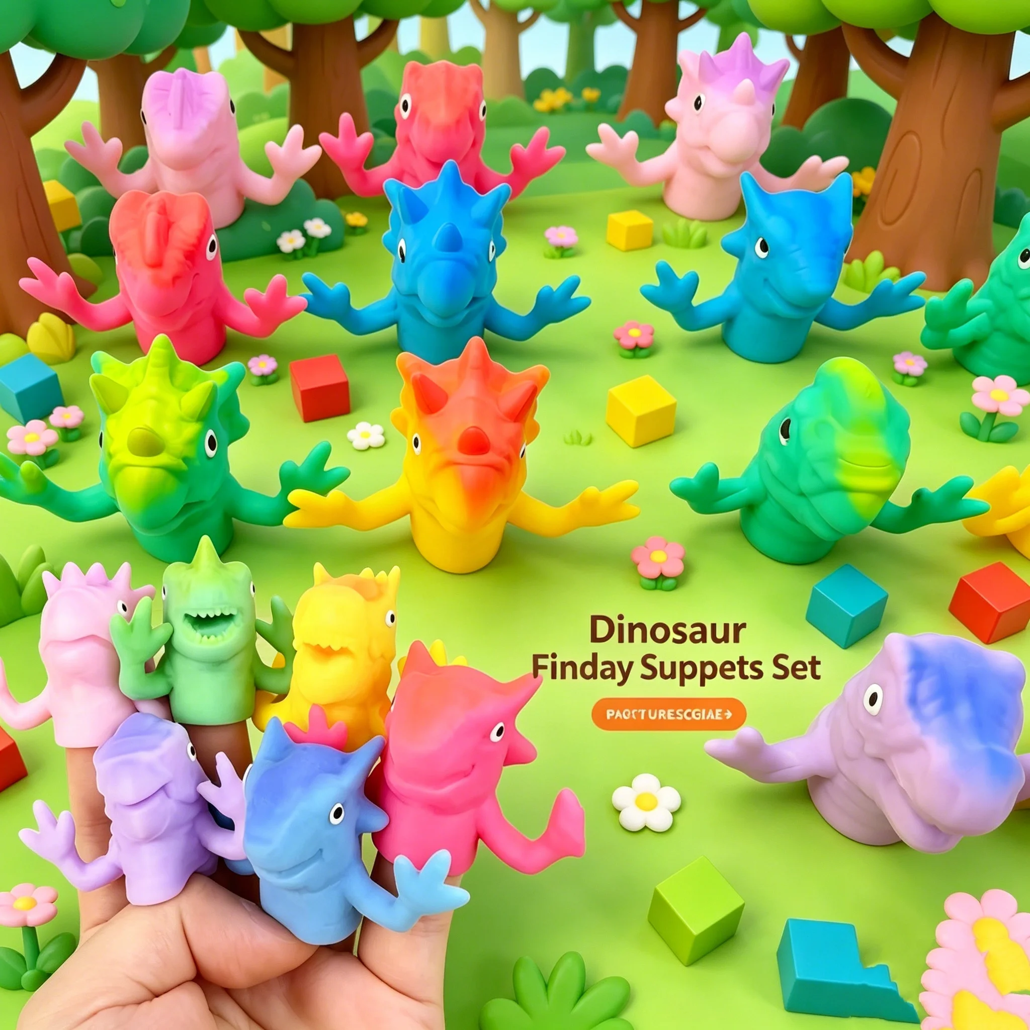 TPR Dinosaur Finger Puppet Set Soft Rubber Animal Finger Toys for Kids Parent Child Interactive Storytelling and Pretend Play
TPR Dinosaur Finger Puppet Set Soft Rubber Animal Finger Toys for Kids Parent Child Interactive Storytelling and Pretend Play
