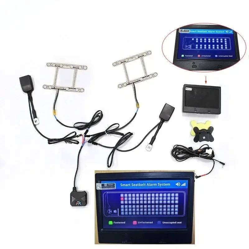 Bus Wireless Seat Belt Alarm System For Passenger Seatbelt Monitor With Display
Bus Wireless Seat Belt Alarm System For Passenger Seatbelt Monitor With Display