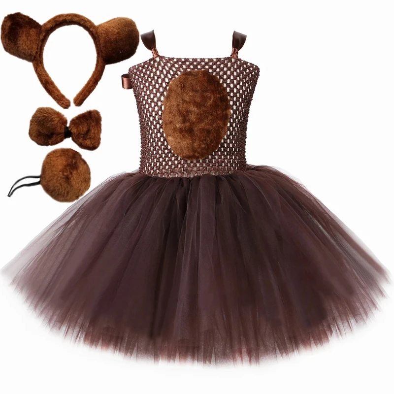 Brown Bear Costume for Girls Halloween Birthday Jungle Party Animal Costume Toddler Kids Cute Fancy Dress Up Clothes Set 1-12Y
Brown Bear Costume for Girls Halloween Birthday Jungle Party Animal Costume Toddler Kids Cute Fancy Dress Up Clothes Set 1-12Y