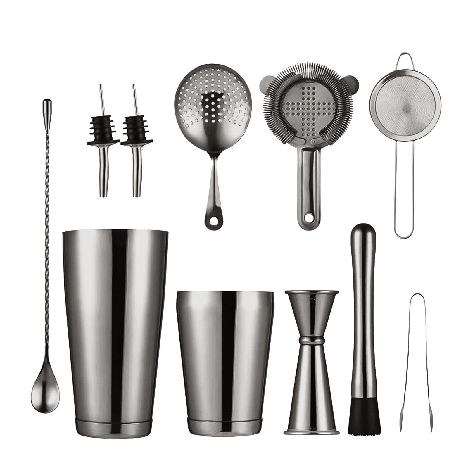 Aoresac 11-Piece All-Inclusive Cocktail Set Stainless Steel Cocktail Shaker Set Boston Shaker Home Bartender Kit
Aoresac 11-Piece All-Inclusive Cocktail Set Stainless Steel Cocktail Shaker Set Boston Shaker Home Bartender Kit