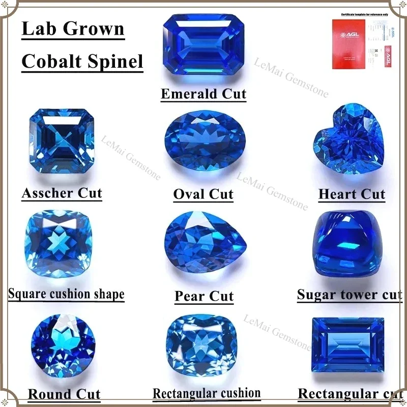 TOPTop Lab Grown Cobalt Spinel Various Shape Selectable AGL Certificate Charms for Jewelry DIY Making
TOPTop Lab Grown Cobalt Spinel Various Shape Selectable AGL Certificate Charms for Jewelry DIY Making