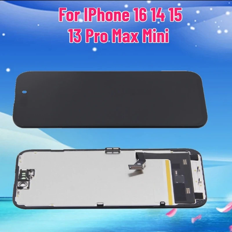 OLED for IPhone 16 14 15 13 Pro LCD Display Screen Digitizer for IPhone 12 13 Mini 11 14 Pro Max 15 16 Pro Max 16E Display
OLED for IPhone 16 14 15 13 Pro LCD Display Screen Digitizer for IPhone 12 13 Mini 11 14 Pro Max 15 16 Pro Max 16E Display