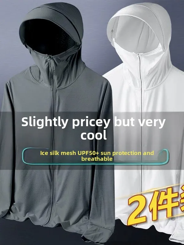 Men's Ice Silk UV Protection Clothing Lightweight Fishing Outfit Outdoor Breathable Long Sleeve Hat Design Fashionable Summer
Men's Ice Silk UV Protection Clothing Lightweight Fishing Outfit Outdoor Breathable Long Sleeve Hat Design Fashionable Summer