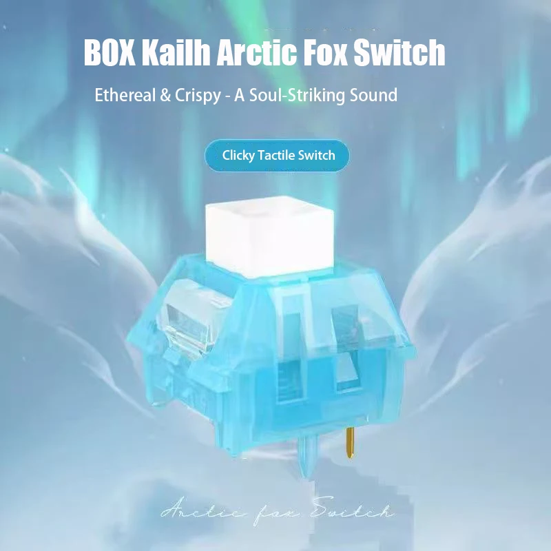 Kailh Arctic Fox Тактильный переключатель кликки Заводская смазанная структура коробки с возможностью горячей замены, совместимая с механической клавиатурой MX
Kailh Arctic Fox Тактильный переключатель кликки Заводская смазанная структура коробки с возможностью горячей замены, совместимая с механической клавиатурой MX