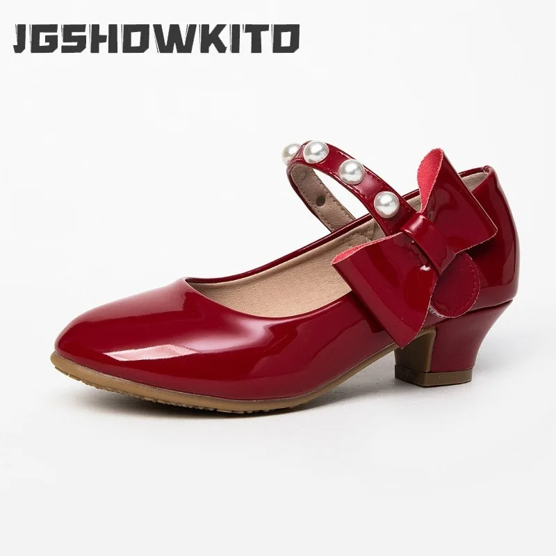 JGSHOWKITO New Girl's High Heel Shoes Red Bow Children's Leather Shoes School Uniform Perform Kids Princess Catwalk Dress Shoes
JGSHOWKITO New Girl's High Heel Shoes Red Bow Children's Leather Shoes School Uniform Perform Kids Princess Catwalk Dress Shoes