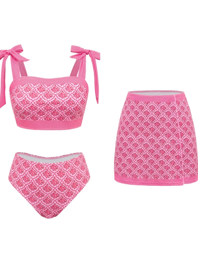 Bikini Bodysuit Swimwear Women With Skirt Bathing Suit Summer New Ruffle Splice Print Beachwear Holiday Bikini Cover Ups Outfits
Bikini Bodysuit Swimwear Women With Skirt Bathing Suit Summer New Ruffle Splice Print Beachwear Holiday Bikini Cover Ups Outfits