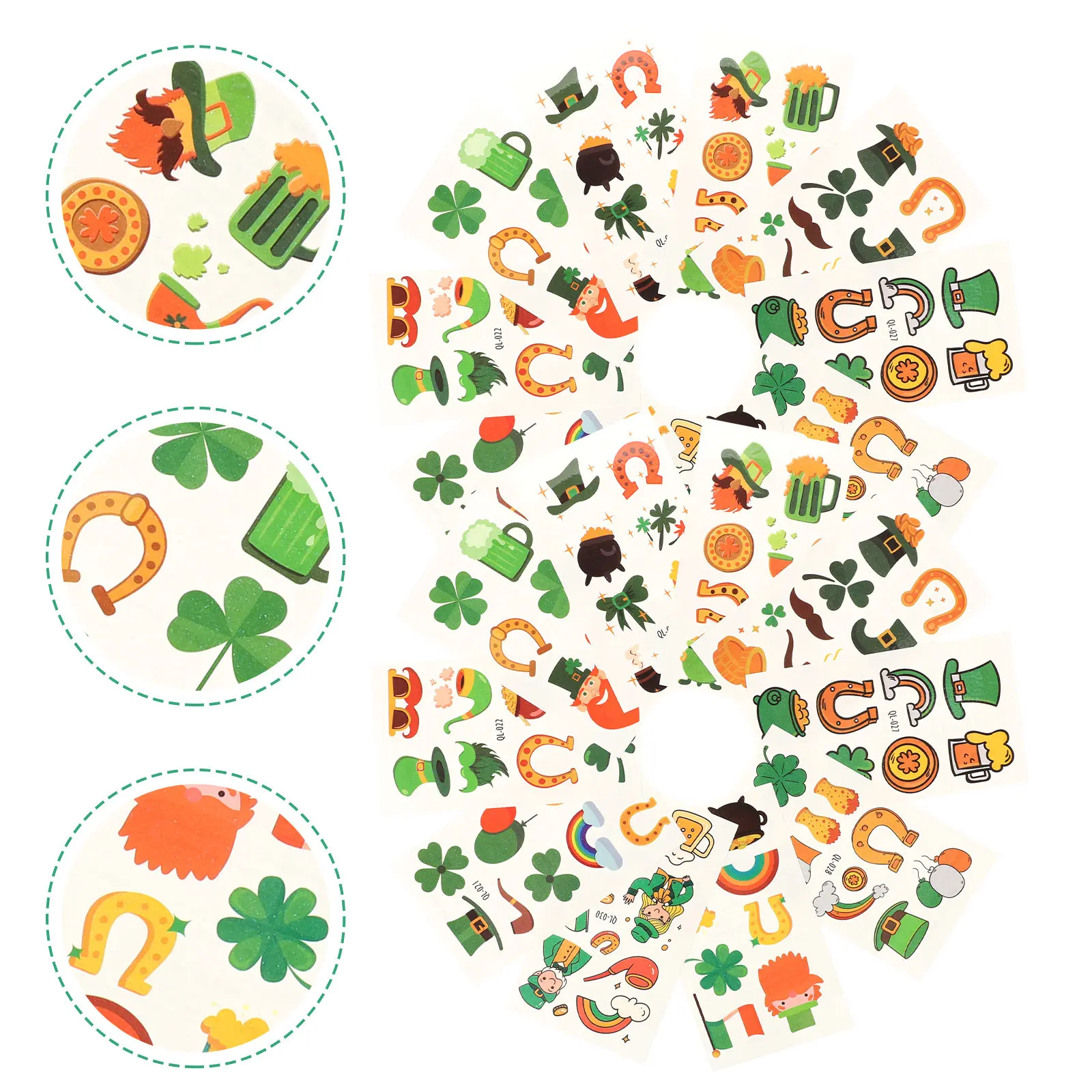 30 Sheets Sticker Shamrock Tattoos Temporary Face Gifts Patrick Day Accessories Green Body Decoration
30 Sheets Sticker Shamrock Tattoos Temporary Face Gifts Patrick Day Accessories Green Body Decoration