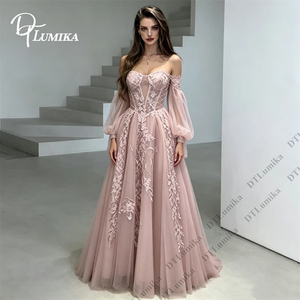DTLumika Romantic Tulle Party Dress for Women, Wedding Party Gowns, Sweetheart Neckline A Line Long Evening Gowns, Prom Cocktail
DTLumika Romantic Tulle Party Dress for Women, Wedding Party Gowns, Sweetheart Neckline A Line Long Evening Gowns, Prom Cocktail