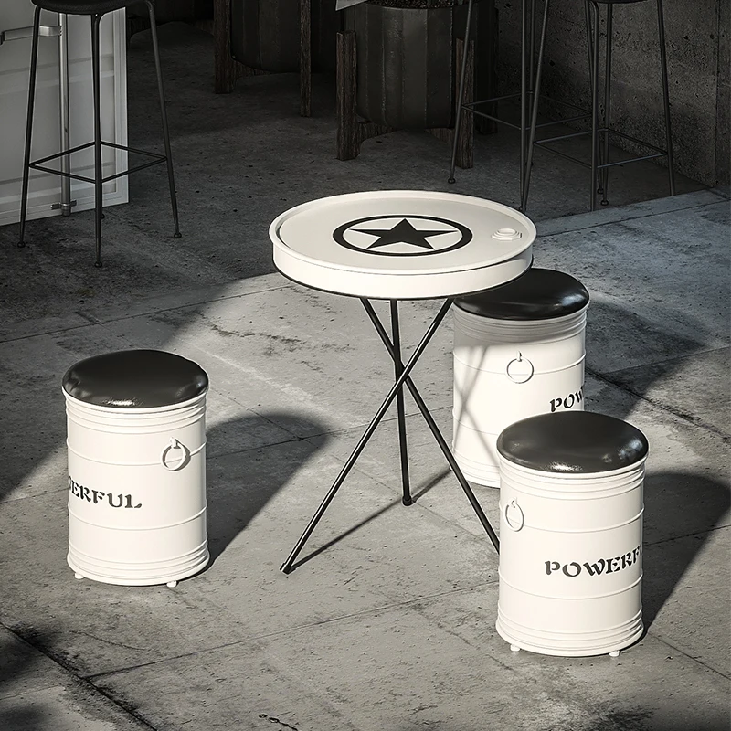 Old Tiefang Internet celebrity milk tea shop table and chair combination coffee personalized oil drum creative lounge seat
Old Tiefang Internet celebrity milk tea shop table and chair combination coffee personalized oil drum creative lounge seat