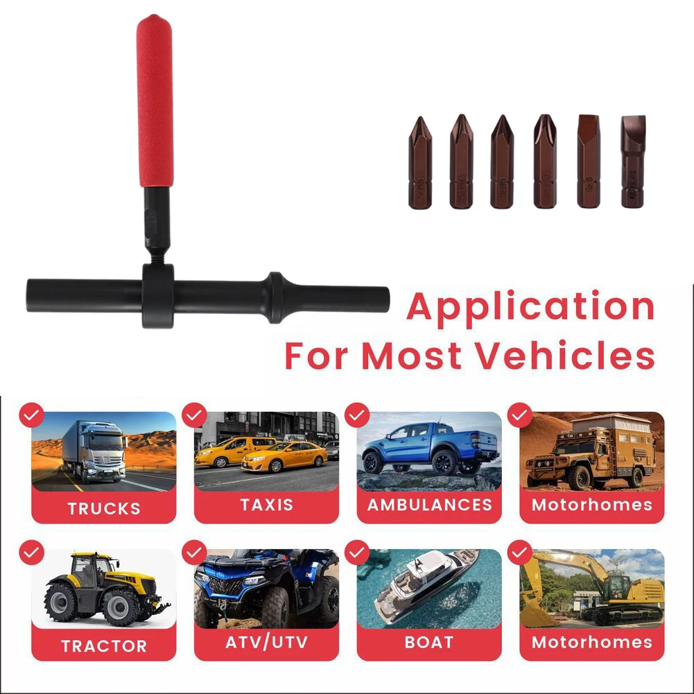 6pcs Air For Impact Screw Remover Bit Set Pneumatic Hammer Screwdriver Car Maintenance Tools Disassembly Tool
6pcs Air For Impact Screw Remover Bit Set Pneumatic Hammer Screwdriver Car Maintenance Tools Disassembly Tool