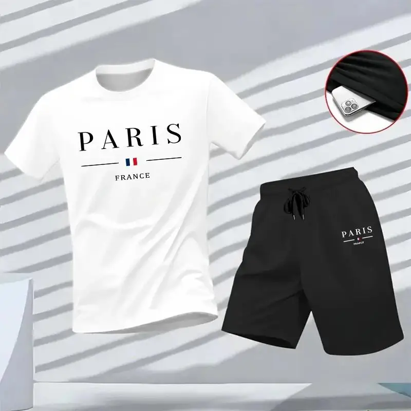 Summer Daily Casual Sporty Jogging Suit Streetwear 2026 Hot Sale Men's Tracksuit Fashion Paris Print T-shirt And Shorts
Summer Daily Casual Sporty Jogging Suit Streetwear 2026 Hot Sale Men's Tracksuit Fashion Paris Print T-shirt And Shorts