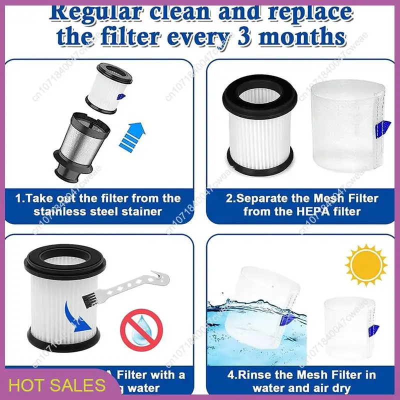 12Pcs HEPA Filter With Mesh Filter Replacement For INSE N5S S6T S6P Pro Cordless Vacuum Cleaner Spare Parts-A98U
12Pcs HEPA Filter With Mesh Filter Replacement For INSE N5S S6T S6P Pro Cordless Vacuum Cleaner Spare Parts-A98U