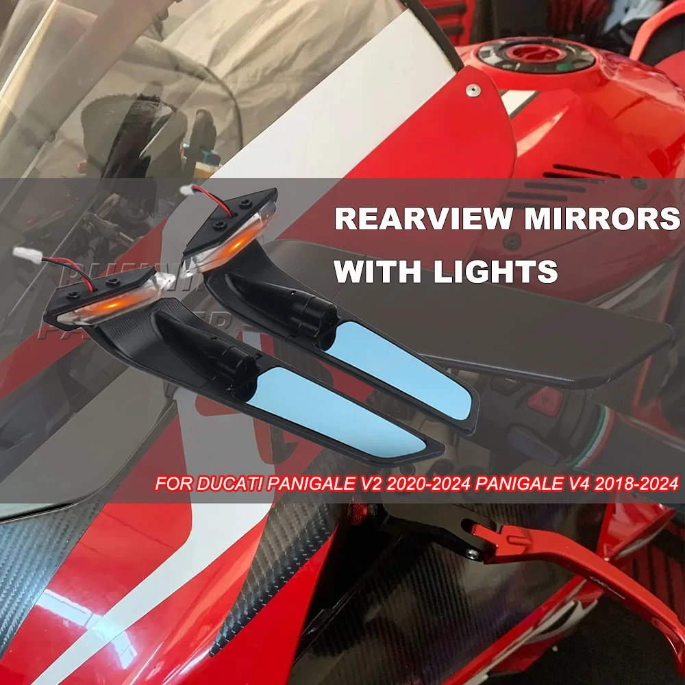 New Motorcycle Accessories Rearview Mirror With LED Turn Signals Kit For Ducati Panigale V2 2020-2024 PANIGALE V4 2018-2024
New Motorcycle Accessories Rearview Mirror With LED Turn Signals Kit For Ducati Panigale V2 2020-2024 PANIGALE V4 2018-2024