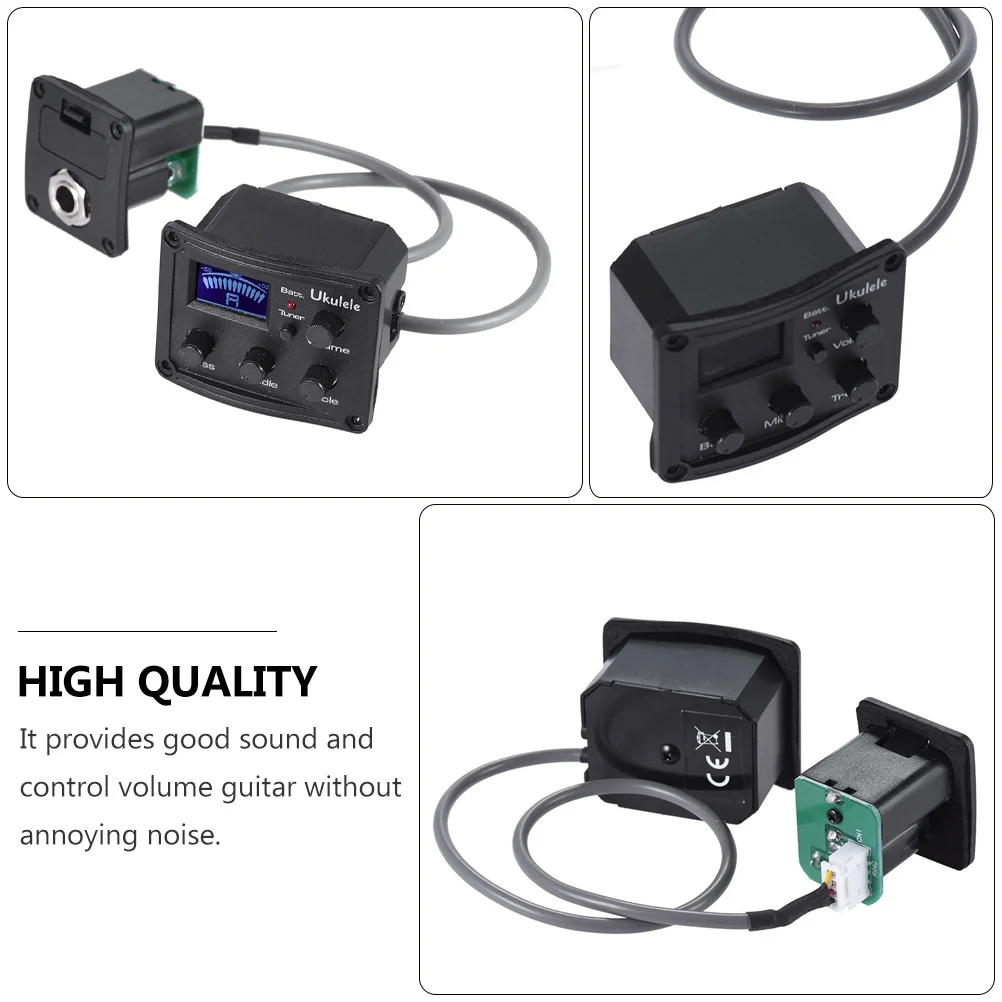 Ukulele Pickup Tuner Preamp Bands Piezo Black Plastic Acoustic Guitar Amplifier LCD Metronome Display
Ukulele Pickup Tuner Preamp Bands Piezo Black Plastic Acoustic Guitar Amplifier LCD Metronome Display