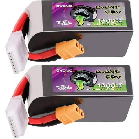 Bateria Ovonic 6S 1300mAh 120C 22.2V LiHV do 1/10 Rock Crawler z wtyczką XT60